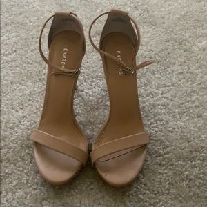 Nude strap heel sandals